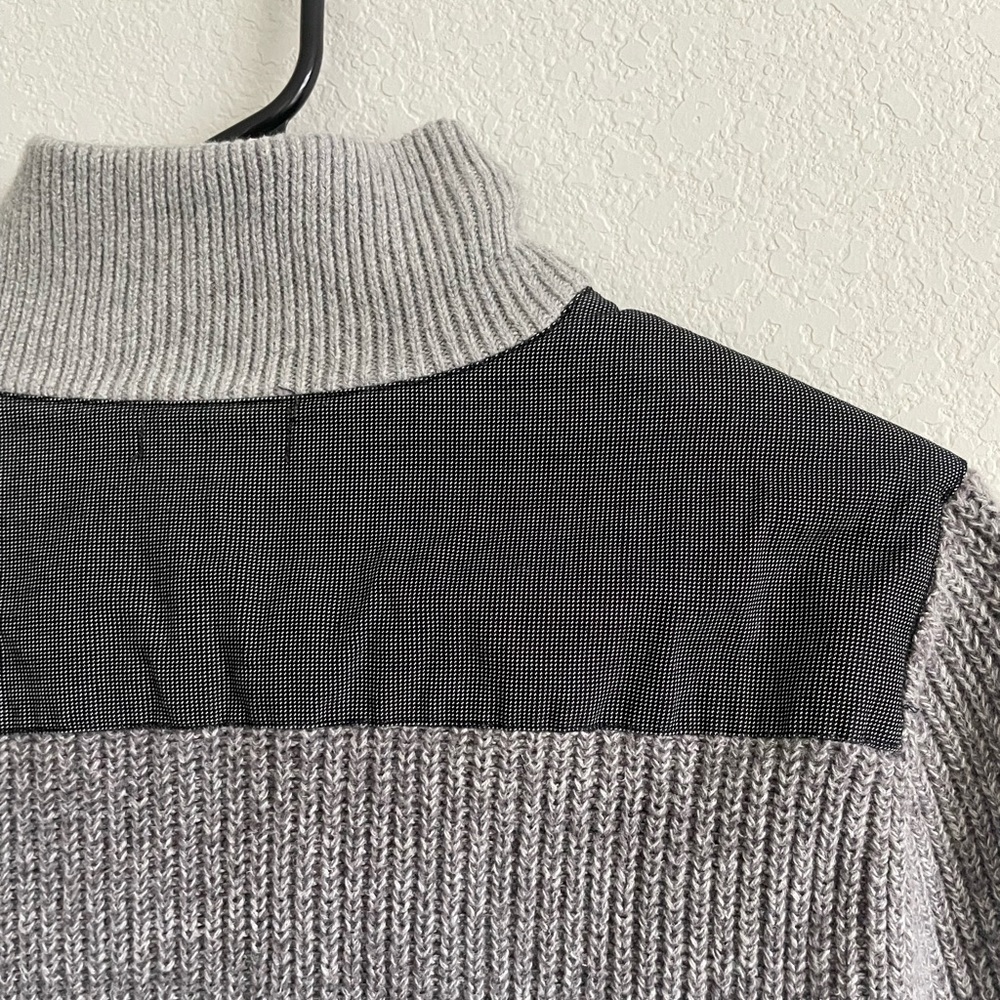 Refectory London Men’s Gray Quarter Zip Pullover Sweater Size Small - Picture 7 of 9